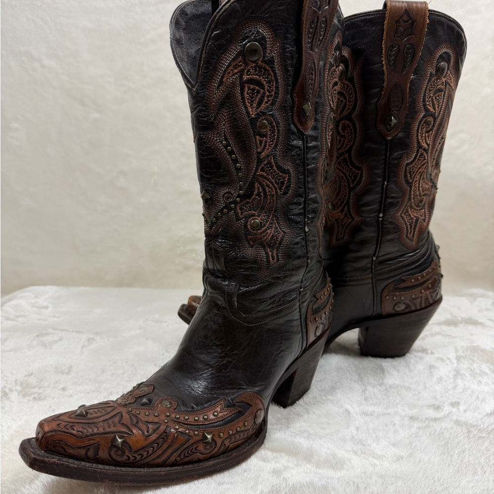 Brown Leather Western Boots - Picture 7 of 10